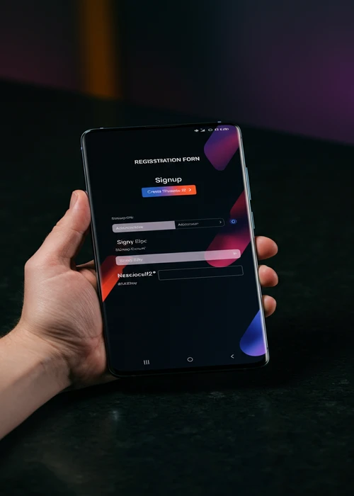 Interface d'inscription simplifiée d'AllySpin Casino sur écran d'ordinateur et mobile, avec des étapes claires pour la création de compte